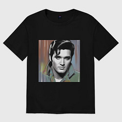 Женская футболка оверсайз Портрет Элвис