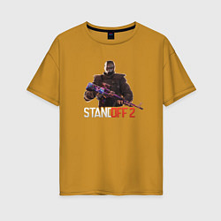 Женская футболка оверсайз Standoff 2 - man with a gun