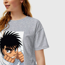 Футболка оверсайз женская Иппо Боксер, цвет: меланж — фото 2