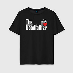 Футболка оверсайз женская The godfather love, цвет: черный