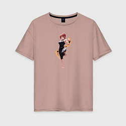 Женская футболка оверсайз Танец в стиле аниме