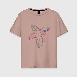 Женская футболка оверсайз Птица с загадками в современном стиле