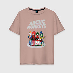 Женская футболка оверсайз Arctic Monkeys clowns
