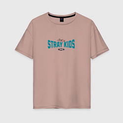 Футболка оверсайз женская Stray Kids legendary, цвет: пыльно-розовый