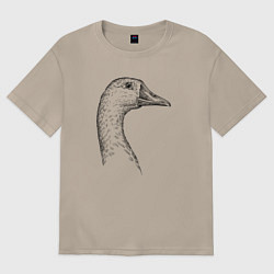 Женская футболка оверсайз Утка в профиль