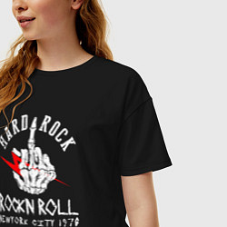 Футболка оверсайз женская Hard rock 1970, цвет: черный — фото 2