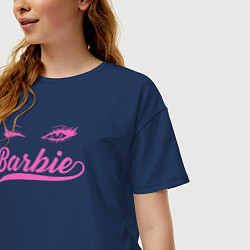 Футболка оверсайз женская Barbie blink, цвет: тёмно-синий — фото 2