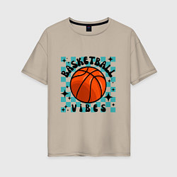 Женская футболка оверсайз Basketball vibes