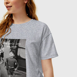 Футболка оверсайз женская Good girls love bad boys, цвет: меланж — фото 2