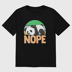 Женская футболка оверсайз Panda nope