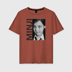 Женская футболка оверсайз Minji k-star