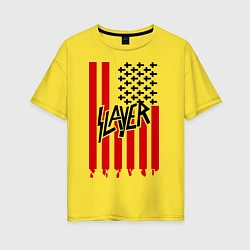 Футболка оверсайз женская Slayer Flag, цвет: желтый