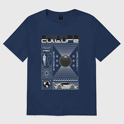 Футболка оверсайз женская Culture streetwear, цвет: тёмно-синий