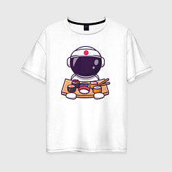 Женская футболка оверсайз Space sushi