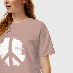 Футболка оверсайз женская White peace, цвет: пыльно-розовый — фото 2
