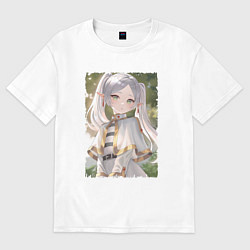 Футболка оверсайз женская Sweet Frieren, цвет: белый