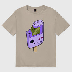 Футболка оверсайз женская Sweet game boy, цвет: миндальный