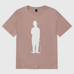 Футболка оверсайз женская Чаплин, цвет: пыльно-розовый