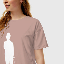 Футболка оверсайз женская Чаплин, цвет: пыльно-розовый — фото 2