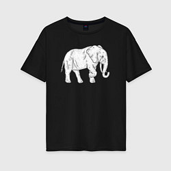 Женская футболка оверсайз Elephant