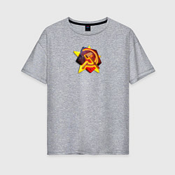 Женская футболка оверсайз Red Alert: СССР