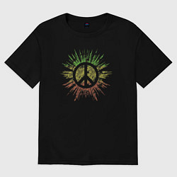 Женская футболка оверсайз Peace splash