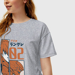 Футболка оверсайз женская Аска Лэнгли Сорью, цвет: меланж — фото 2