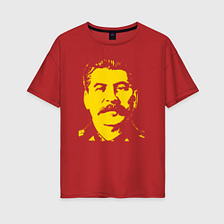 Футболка оверсайз женская Yellow Stalin, цвет: красный