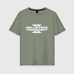 Футболка оверсайз женская Helldivers 2, цвет: авокадо