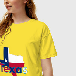 Футболка оверсайз женская Texas, цвет: желтый — фото 2