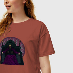 Футболка оверсайз женская The necromancer, цвет: кирпичный — фото 2