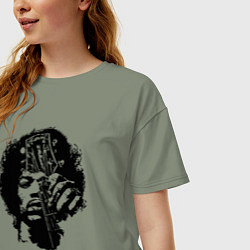 Футболка оверсайз женская James Marshall Hendrix, цвет: авокадо — фото 2