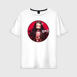 Женская футболка оверсайз Nezuko Kamado - Клинок, рассекающий демонов