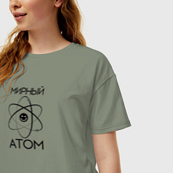Футболка оверсайз женская Мирный атом АМ-1, цвет: авокадо — фото 2