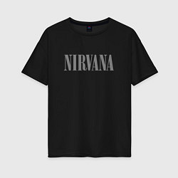 Футболка оверсайз женская Nirvana black album, цвет: черный