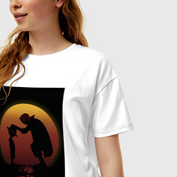 Футболка оверсайз женская Луффи Шанкс, цвет: белый — фото 2