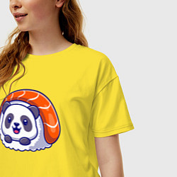 Футболка оверсайз женская Roll panda, цвет: желтый — фото 2