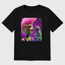 Женская футболка оверсайз Barbie and punks not dead