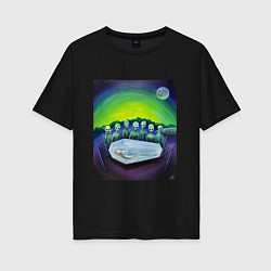 Женская футболка оверсайз Спящая красавица 3000 и Инопланетяне