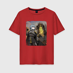 Женская футболка оверсайз Helldivers x Anime