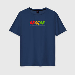 Женская футболка оверсайз Reggae music in color