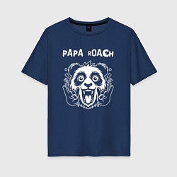 Женская футболка оверсайз Papa Roach rock panda