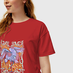 Футболка оверсайз женская Раскройте свою мечту, цвет: красный — фото 2