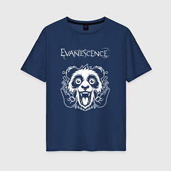 Женская футболка оверсайз Evanescence rock panda