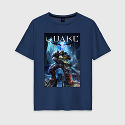 Футболка оверсайз женская Quake arena - Ranger, цвет: тёмно-синий