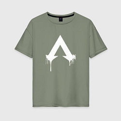 Женская футболка оверсайз Логотип Apex с подтеками