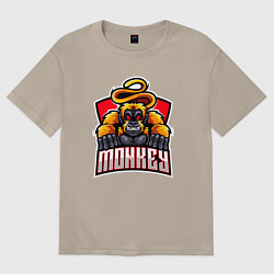 Женская футболка оверсайз Monkey team