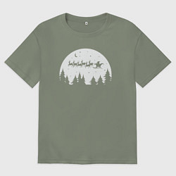 Футболка оверсайз женская Santa night, цвет: авокадо