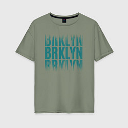 Футболка оверсайз женская Brklyn, цвет: авокадо