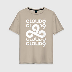 Женская футболка оверсайз Cloud9 - in logo